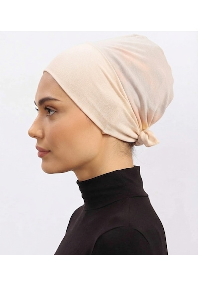 Alivascarf Clima Fit Bone - Tüllü Terletmeyen Kadın Tesettür Bone Türban Eşarp Şal Bonesi Bej