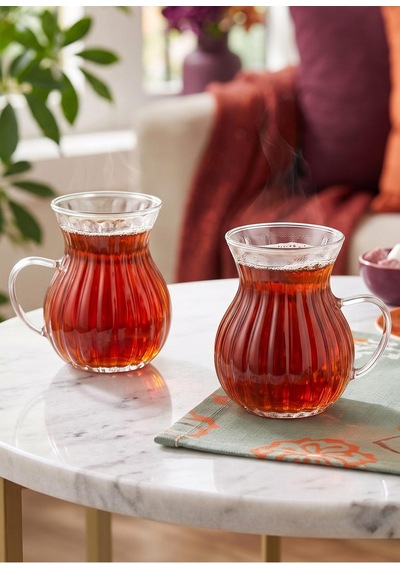 The Mia Kulplu Çay Bardağı 6 Kişilik 545 Şeffaf