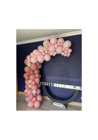 Makaron Pembe Ve Toz Pembe Balon Zinciri 100 Adet Mix