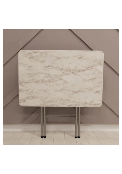 Katlanır Masa Kırma Masa 60x90 Beyaz Mermer Desen Çalışma Masası Katlanır Masa Kırma Masa 60x90 Beyaz Mermer Desen Çalışma Masası