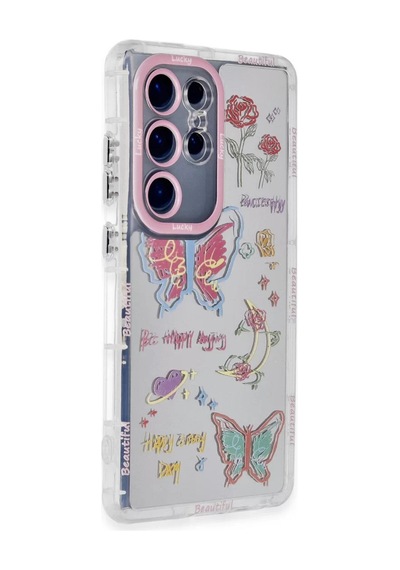 Samsung Galaxy Uyumlu   S23 Ultra Kılıf Reflexion Desenli Kapak - Desen 8 -