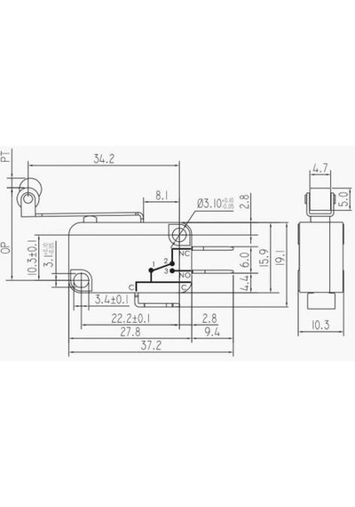 Ic-171 Mıcro Swıtch Uzun Makaralı 1 Adet