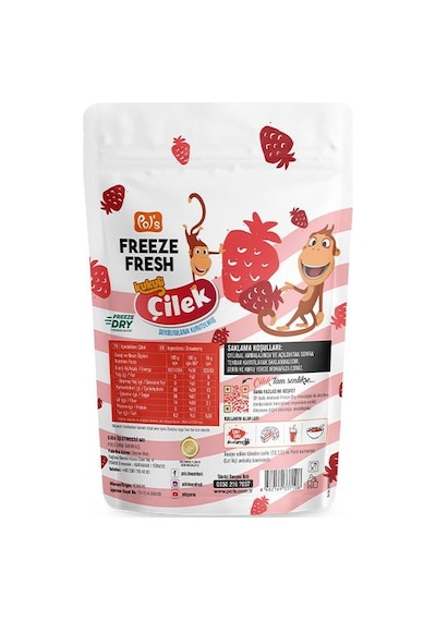 Pol's Freeze Fresh Kukuli Çilek 15 G X 3 Adet Freeze Dry Dondurularak Kurutulmuş 15 G