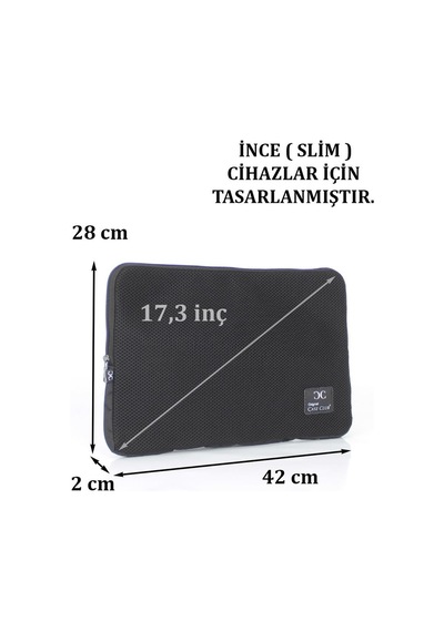 Çantachım 17'' Ve 17.3'' Inç Apple Uyumlu MacBook File Sünger Laptop Kılıfı