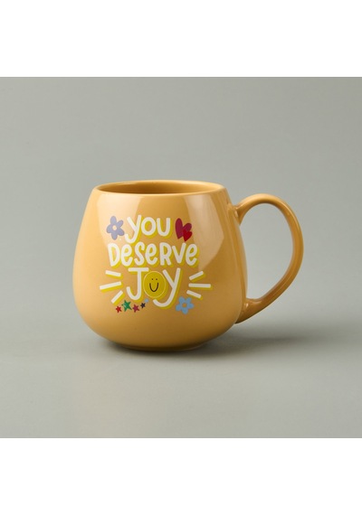 Kitchen You Deserve Joy Sloganlı Kupa - Sarı - 310 Ml Renkli