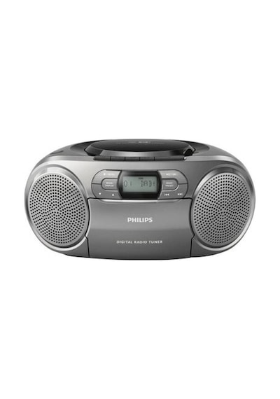 Philips Audio Taşınabilir Cd Radyo Azb600/12 Dinamik Bas Kuvvetlendirme, Dab+, Cd/kaset Çalar, 3,5 Mm Giriş Koyu Gümüş