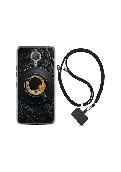 General Mobile GM5 Plus Kılıf Boyun Askılı Bi Kahve 1904