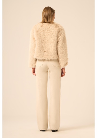 Ftz Women Kadın Peluş Mont Beige 31241 Beige