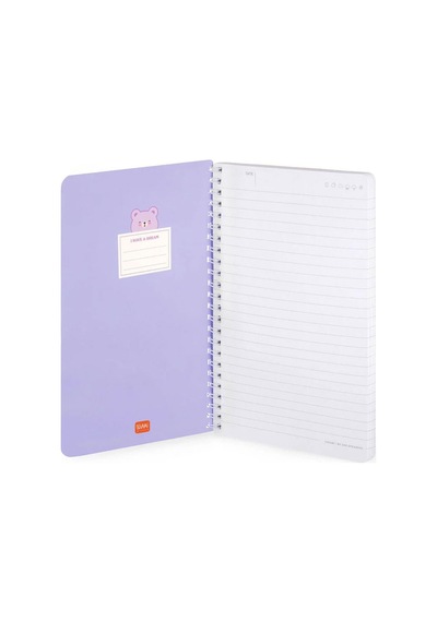 Legami Maxi Spiralli Çizgili Defter Oyuncak Ayı A4nots0061 Çok Renkli
