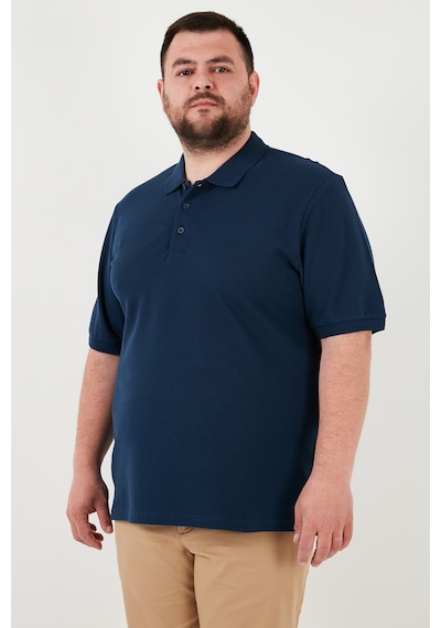 Buratti Pamuklu Regular Fit Büyük Beden Erkek Polo Yaka T Shirt 5902127B Indigo