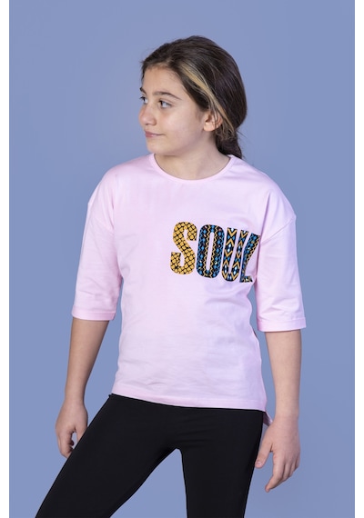 Toontoy Kids Toontoy Kız Çocuk Soul Baskılı Tişört Pembe