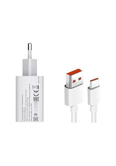 33 Watt Usb Hızlı Şarj Başlık Adaptör + 1m Hızlı Şarj Kablosu Fast Turbo Qualcomm 3.0 Ms-11 Hızlı Şa