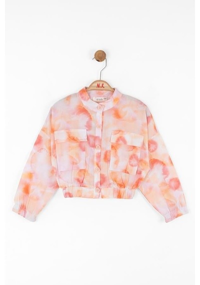 Nk Kids Kız Çocuk Georgia Ceket 38537 Coral Beyaz - Somon