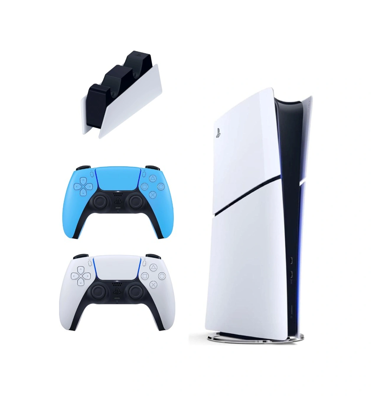 Playstation 5 Slim Digital 825 GB + Şarj İstasyonu + 2. Mavi Dualsense İthalatçı Garantili