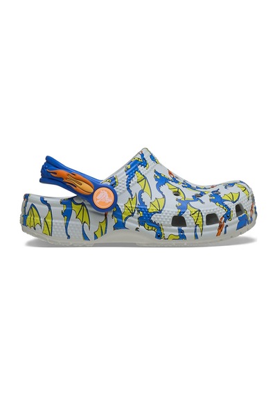 Crocs Classic Dragon Graphic Clog Çocuk Beyaz Günlük Stil Terlik 212514 1ft