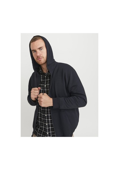 Jack & Jones Plus Büyük Beden Kapüşonlu Üst Reißverschluss Black