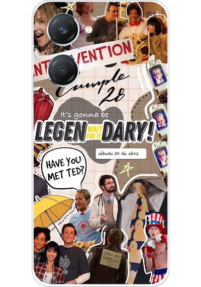 Vivo Y18 Uyumlu Retro Gazete How İ Met Your Mother Tasarımlı Baskılı Silikon Kılıf Renkli