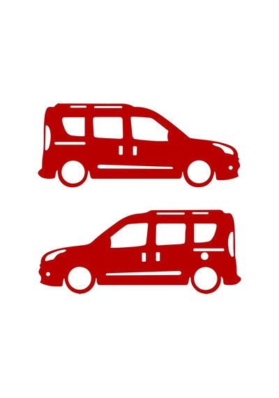 Fiat Doblo Sticker (2'Li Takım) Doblo Gölge Sticker Doblo Oto