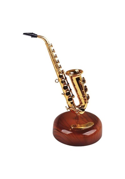 Kişiye Özel Müzik Kutusu Saksafon Kurmalı Müzik Kutusu Dekoratik Müzik Kutusu
