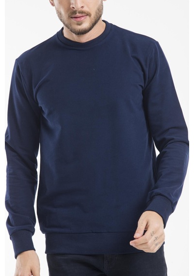 Süperlife Erkek Bisiklet Yaka Regular Fit İnce Sweatshirt Spr 20k30 NAVY