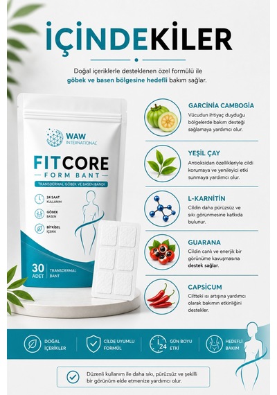 Fitcore Form Bant 30 Adet Premium Göbek Ve Basen Bandı - 878218060