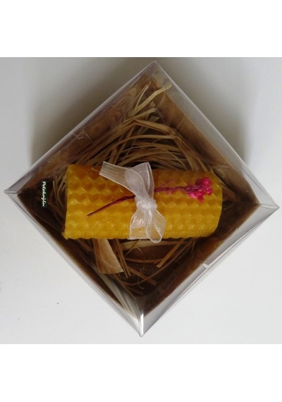 Petekoğlu 6 Adet Özel Günler İçin Doğal Petek Balmumu Mum 7cm X3cm Kutulu Mum Beeswax Candle Çok Renkli