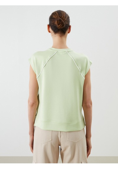 Lcwaıkıkı Classic Yeşil Oversize Soft Touch Kadın Tişört