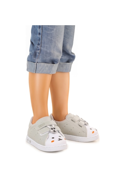 Kiko Kids Bart Cırtlı Işıklı Erkek Bebek Spor Ayakkabı Gri