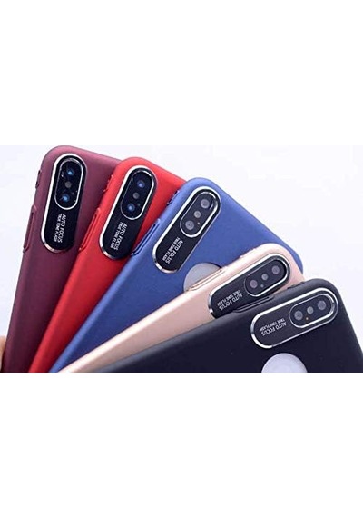 İphone X/xs Uyumlu Kamera Korumalı Sert Slim Tpu Kapak Mavi, İphone X/xs