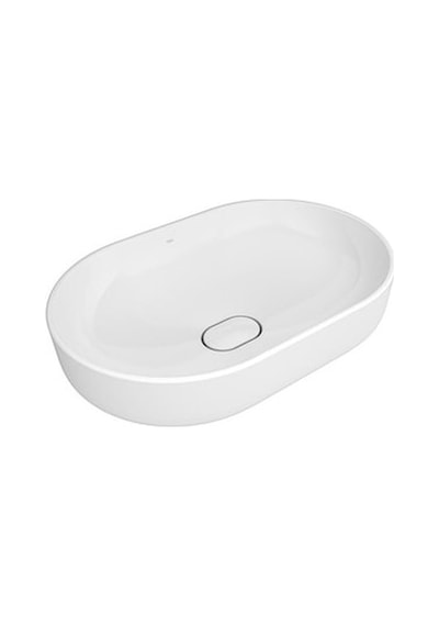 Oval Çanak 40x60 Cm Beyaz Lavabo - Kolay Temizlik 508 Yeşil