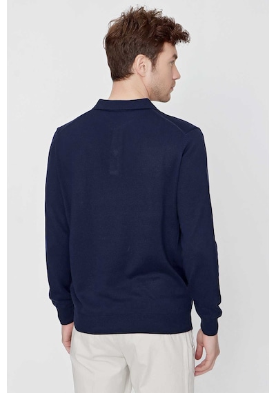 Morven Basic Dinamik Fit Rahat Kesim Polo Yaka Triko Kazak 99kc017001210 Marine