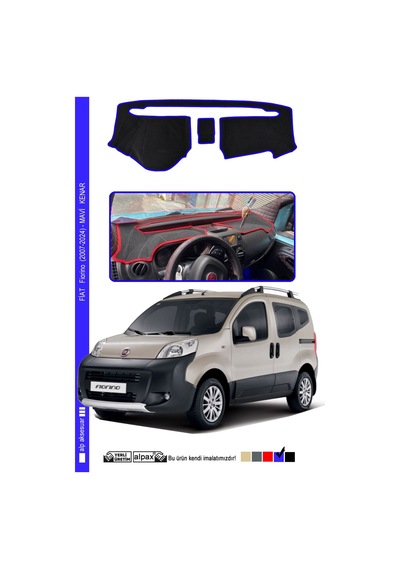Fiat Fiorino 2007-2024 Arası Modeller Için Oto Torpido Koruyucu - Mavi Kenar