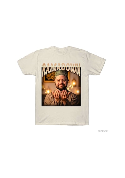 Flood Of Style Ramadown Meme T-shirt Erkekler Kadınlar Için % 100% Pamuk T Shirt Kısa Kollu Üstler J28 Bej