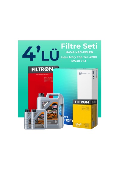 Filtron Bmw 5.30 Dizel Xdrive Filtre Bakım Seti Liqui Moly Motor Yağlı (2011-2012) 4 Lü -