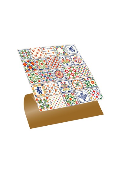 Tink Kendinden Yapışkanlı Modern Karo Desenli Pvc Karo 30x30 Cm