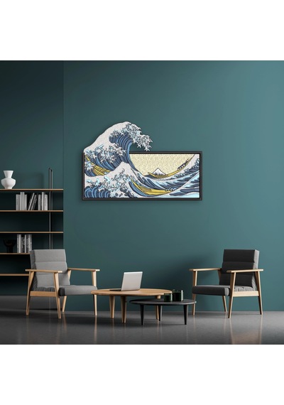 Büyük Dalga Kanagawa - Metal Tablo - Dec0159 100 X 66 Cm Çok Renkli