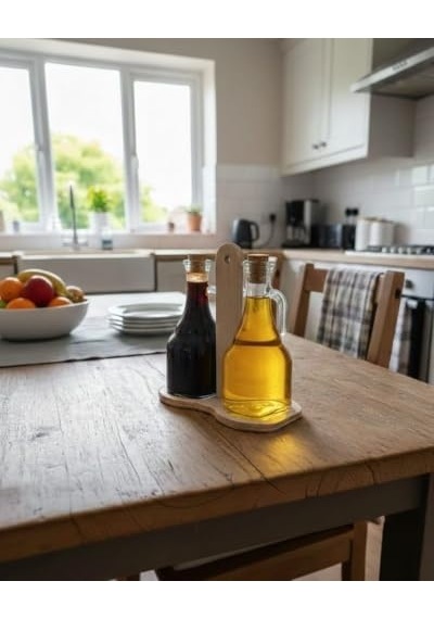 Minka Concept Ahşap Stantlı 2li Yağdanlık