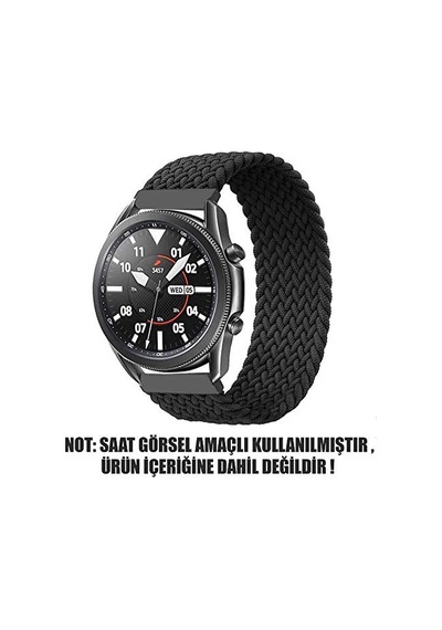 Amazfit Gtr 2 Sport 47mm Kordon, Medium Size, 155mm Braided Solo Loop Band Amazfit Gtr 2 Sport İle Uyumlu Kordon, Ak