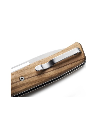Lionsteel Nini Olive Wood - Titanium Bolster Kamp Çakı Kahverengi