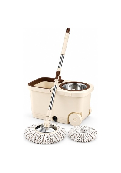 Home Fb-111 Mikrofiber Spin Mop Seti Tekerlekli Kova