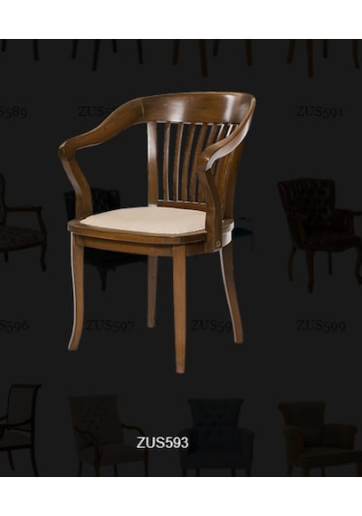 Bengimobilya Zus593 Atmaca Tam Kolçak Kayın Torna Retro Bambu Iskelet Sandalye