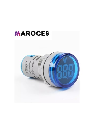 22Mm Dijital Voltmetre 20V 500V Arası Ac 220V Ac 1 Adet-Yeşil