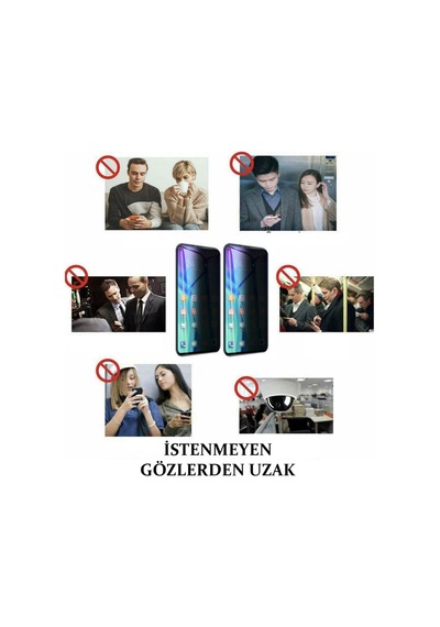 Samsung Uyumlu  S22 Hayalet Ekran Koruyucu Privacy Gizlilik Filitreli Tam Kaplayan Kırılmaz Cam