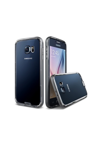Vrs Galaxy S6 İle Uyumlu Iron Bumper Kılıf Titanium Gri