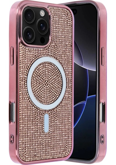 Apple Uyumlu iPhone 16 Pro Max Helen Magsafe Kapak Pembe