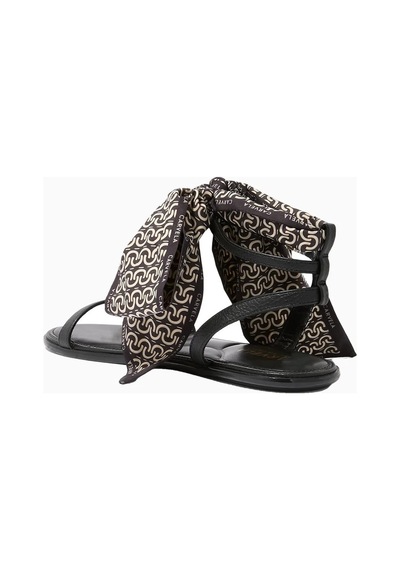 Kurt Geiger Carvela Sorrento Gem Taşlı Süet Kadın Düz Sandalet Siyah