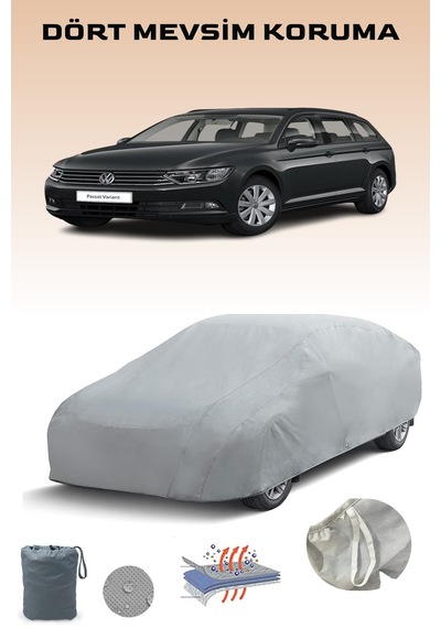 Gri Volkswagen Passat Variant Araba Brandası, Oto Örtüsü, Araba Çadırı Gri
