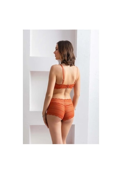 Ang Butik Kadın Gallipoli 31813 Bralet Sütyen Ve Boxer Takım Kiremit