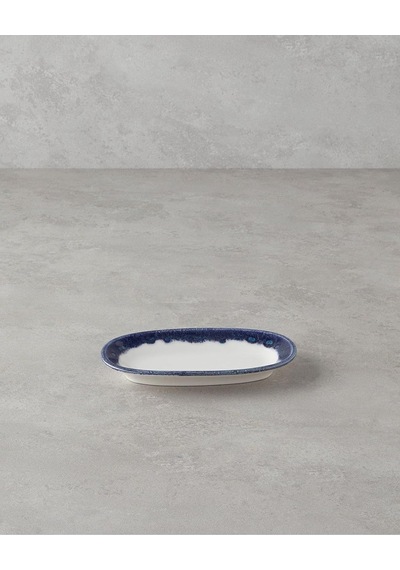 Larry Porselen Kayık Tabak 19 Cm Lacivert Açık