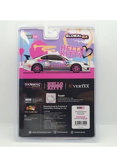 Tarmac Works Vertex Nissan Silvia S15 Hello Kitty İndonesıa Dıecast Expo 2024 Blister Paket
